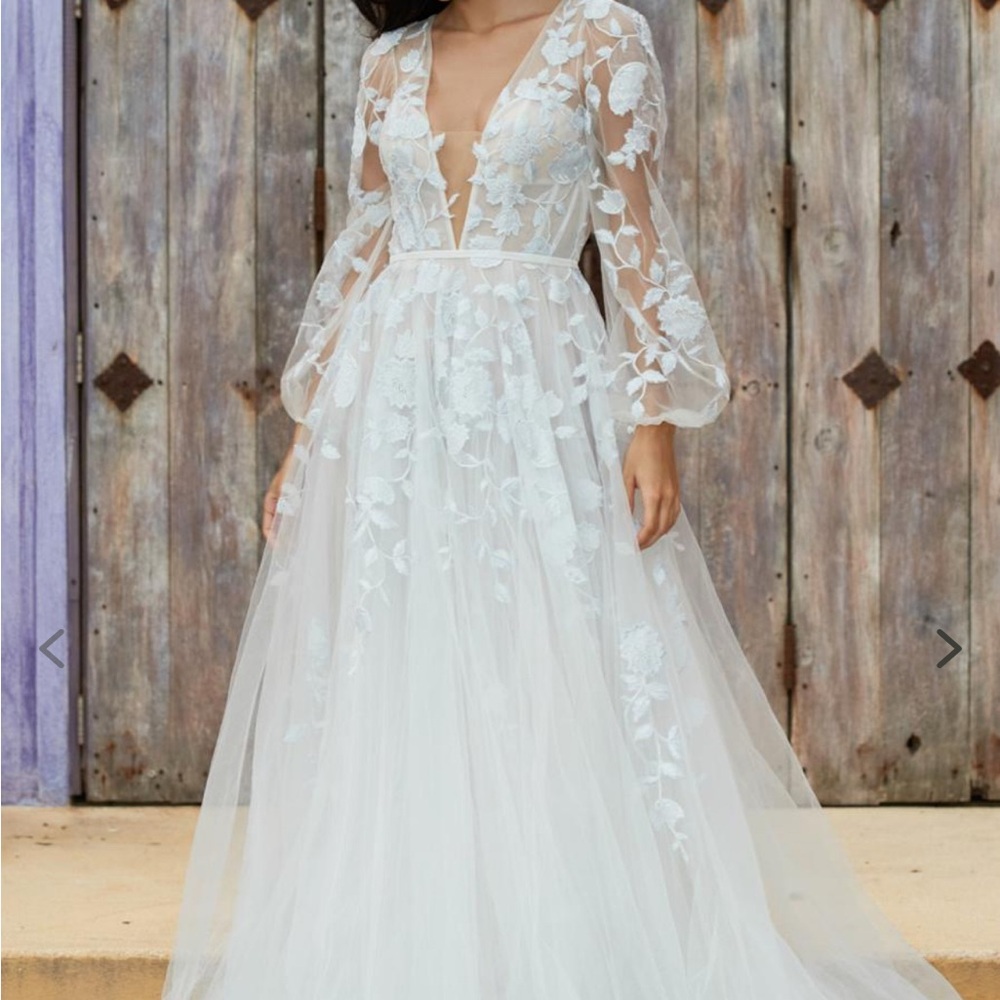 Olena Willowby by Watters dress with sleeves